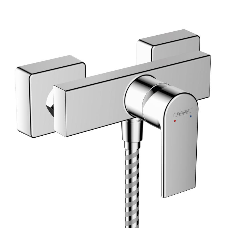Hansgrohe Baterie dus hansgrohe vernis shape 71650000, 3/8'', aparenta, monocomanda, cartus ceramic, limitator crom