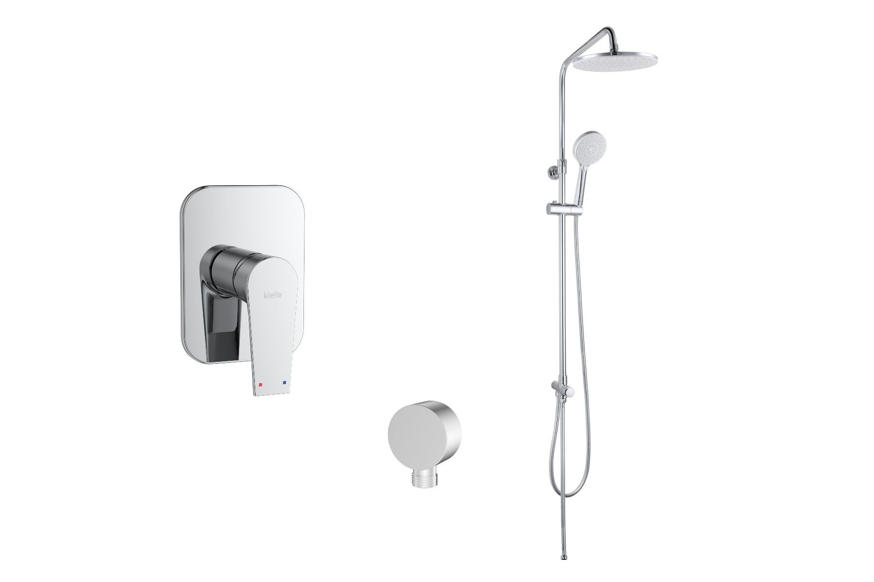 Kielle  Baterie dus kielle harmonia 10223200, 1/2'', incastrata, monocomanda, coloana dus 20602030, dus fix 230 mm, 1 crom