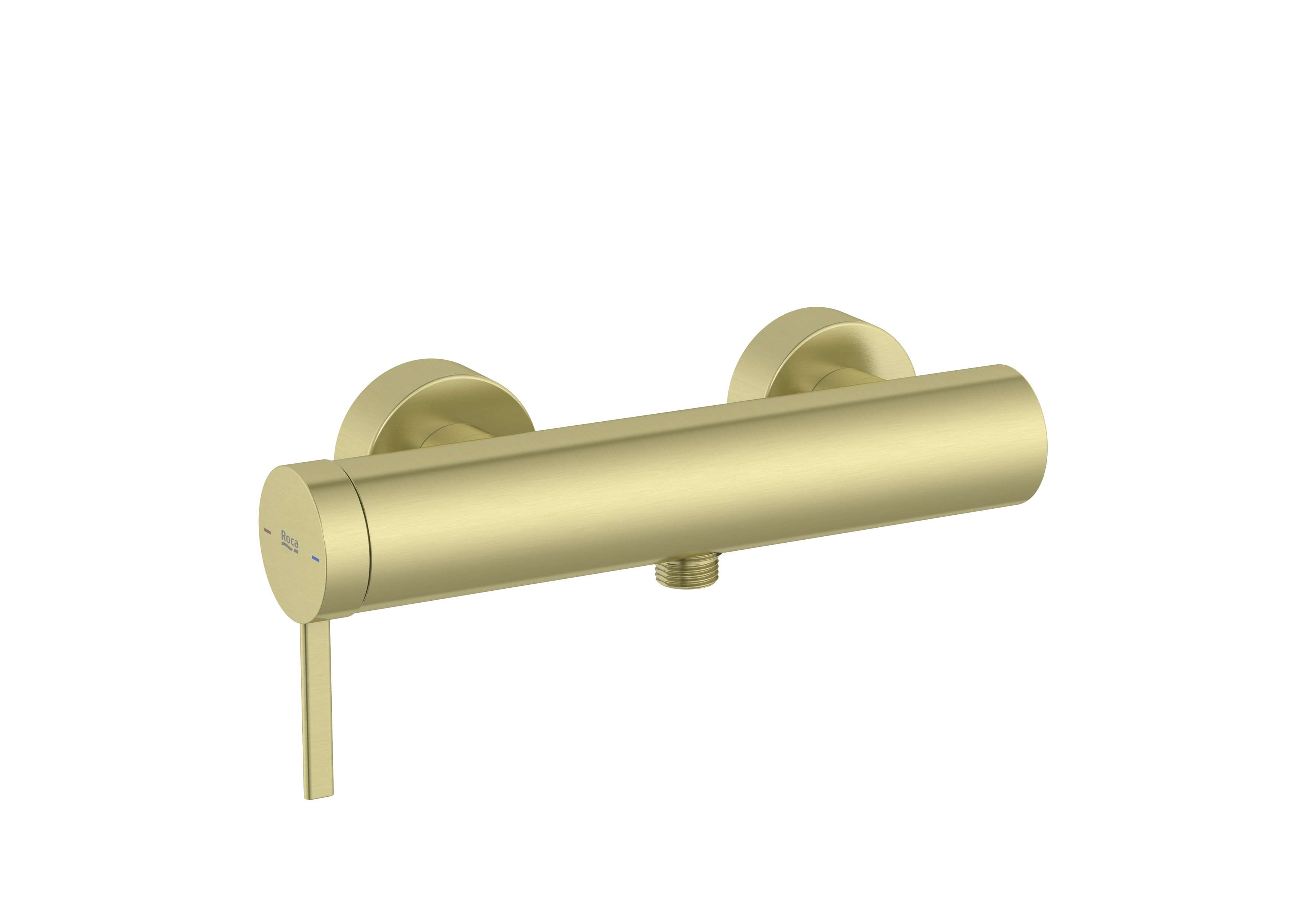 Baterie dus Roca A5A219EVA0, 0.6 bar, 108 mm, 267 mm, 2 orificii instalare, 1/2 dimensiune racord furtun, Auriu