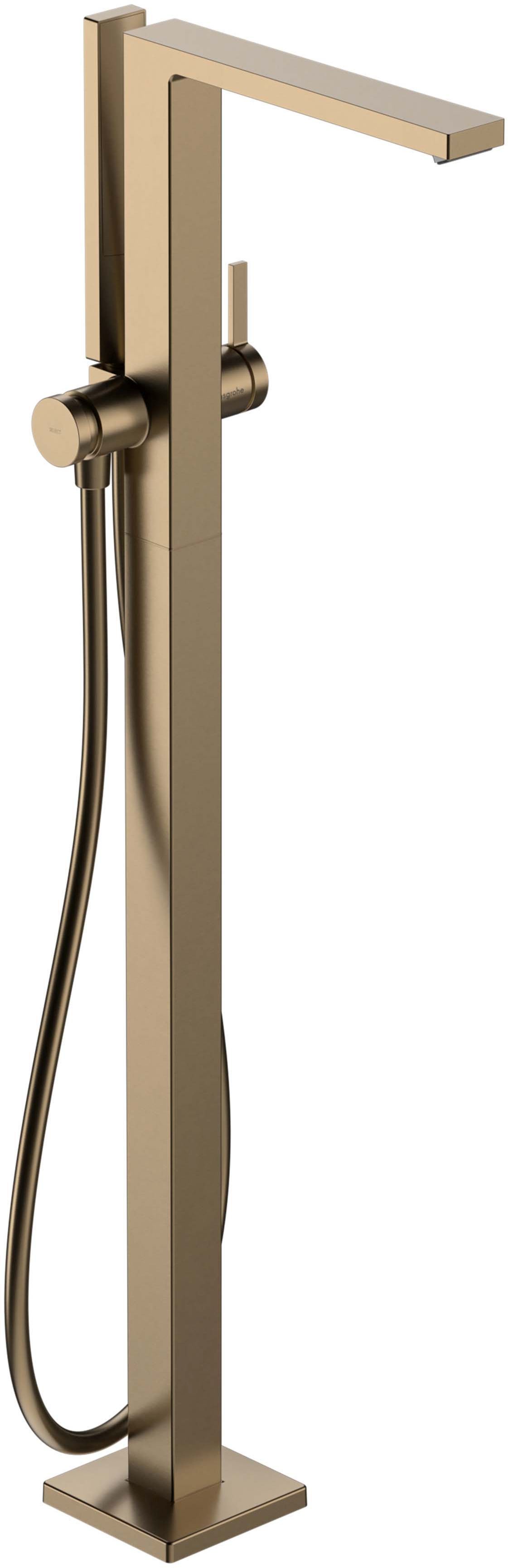 Hansgrohe Baterie hansgrohe tecturis e, pe podea, set dus, necesita valva, mat, bronz, 73445140