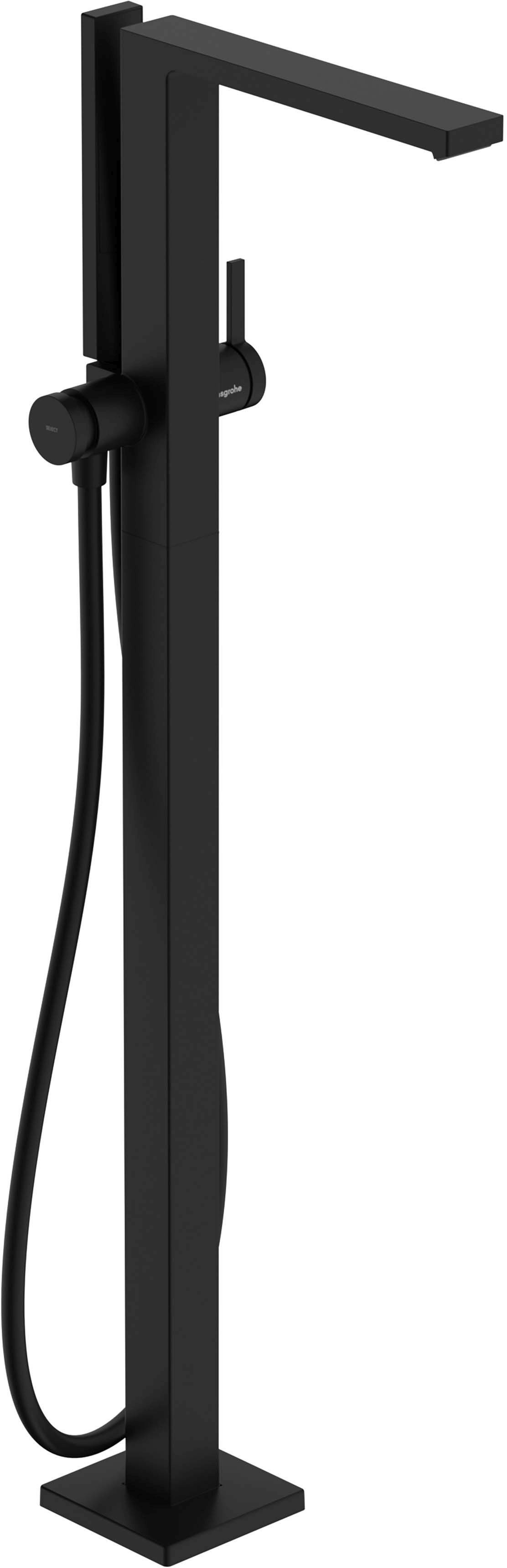 Hansgrohe Baterie hansgrohe tecturis e, pe podea, set dus, necesita valva, mat, negru, 73445670