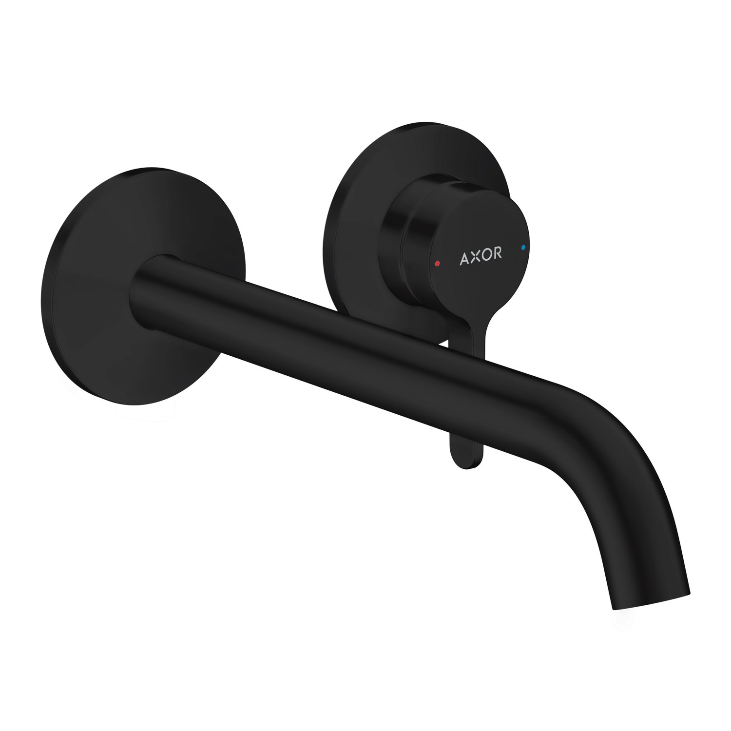AXOR Baterie lavoar axor one, pe perete, 229 mm, ventil, necesita valva, mat, negru, 48120670