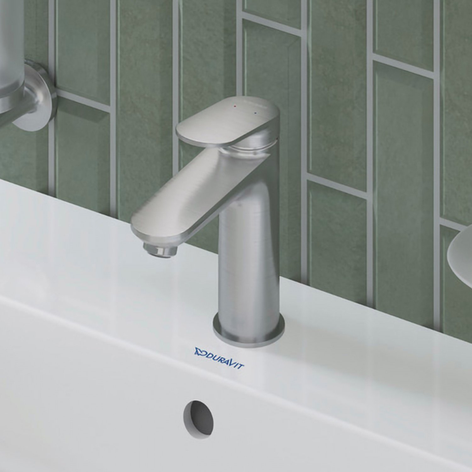 Baterie lavoar Duravit WA1020001070, 5 l/min, 0.5 bar, 35 mm, 171 mm, 166 mm, 361 mm, 1 orificii instalare, Otel satinat