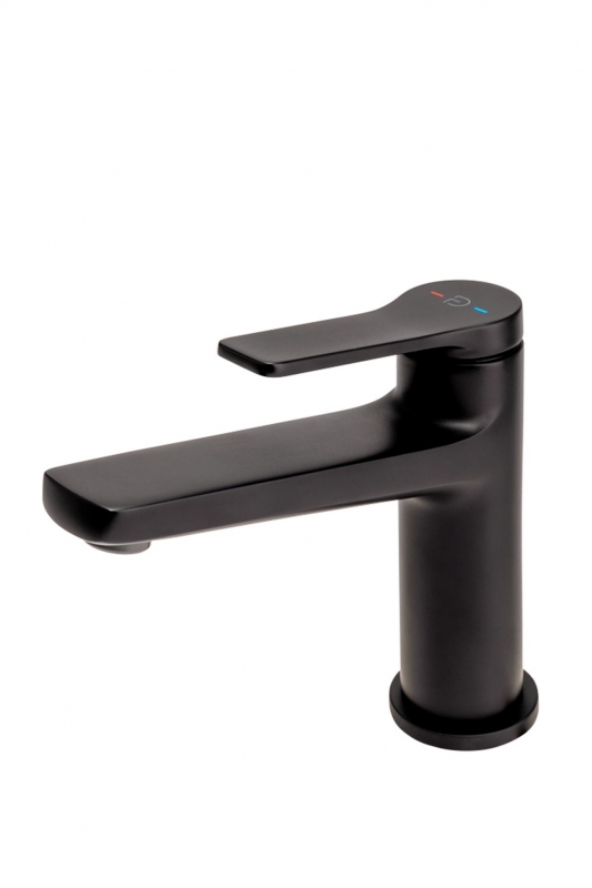 FDesign Baterie lavoar fdesign seppia fd1-spa-2-22, 3/8'', marimea m, monocomanda, ventil push to open, mat, negru