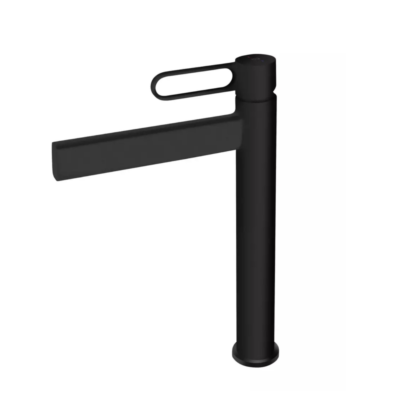 FDesign Baterie lavoar fdesin zaffiro fd1-zfr-2l-22, 3/8'', marimea xl, monocomanda, ventil push to open, mat, negru
