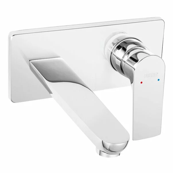 Ferro Baterie lavoar ferro square, pe perete, 232 mm, include valva, crom, baq3pa18