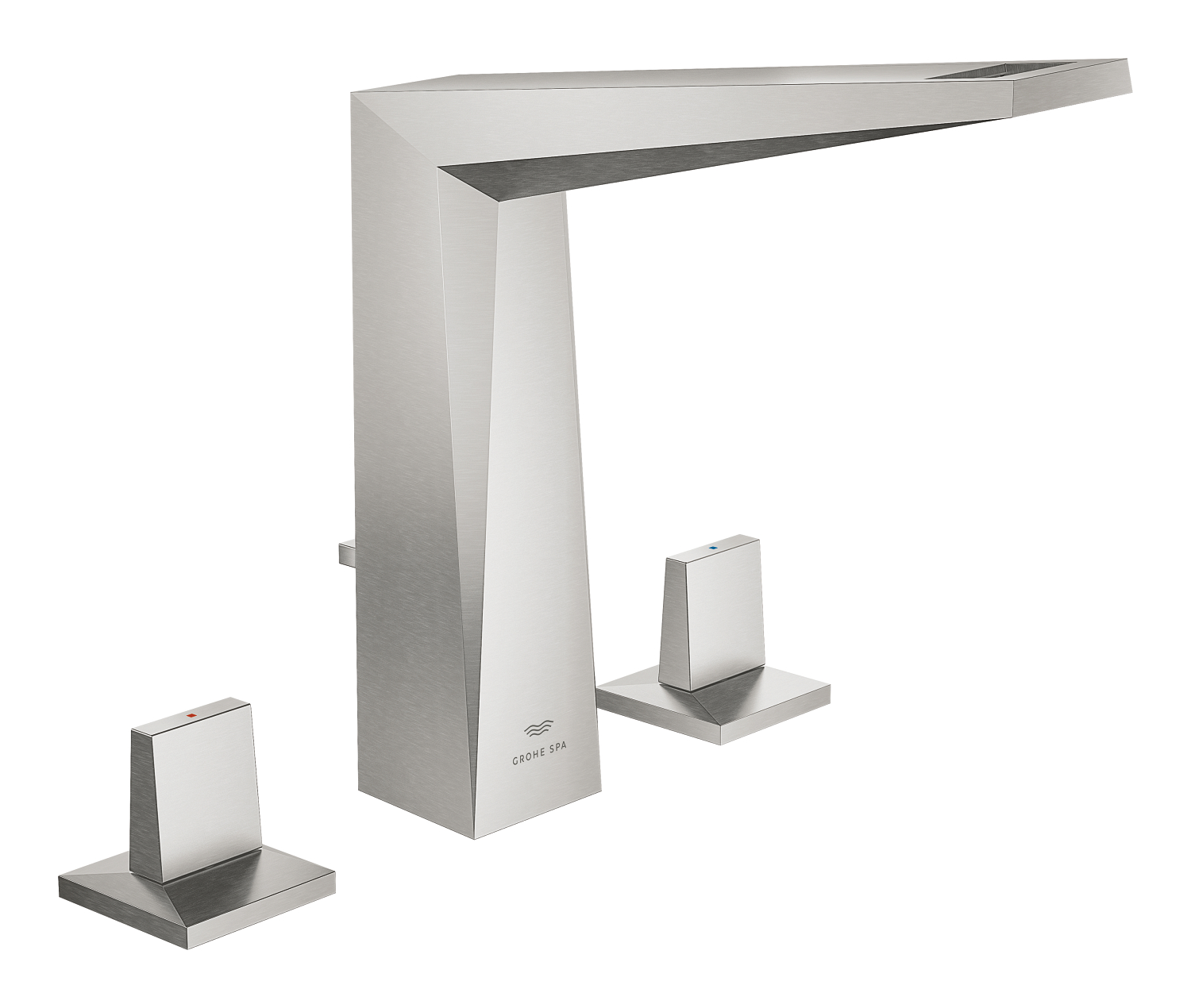 Grohe SPA Baterie lavoar grohe allure brilliant, l, 221 mm, ventil, mat, otel satinat, 20627al0