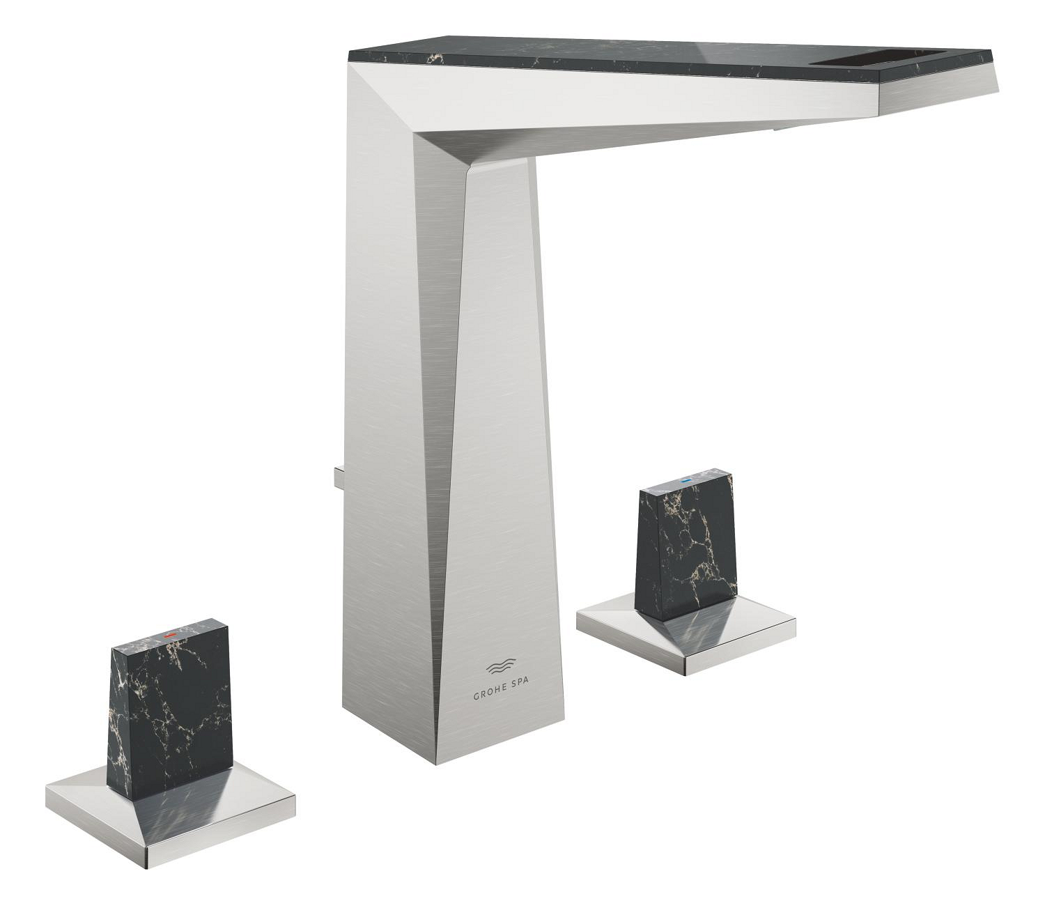 Grohe SPA Baterie lavoar grohe allure brilliant, l, 221 mm, ventil, quartz, mat, otel satinat, 20669dc0