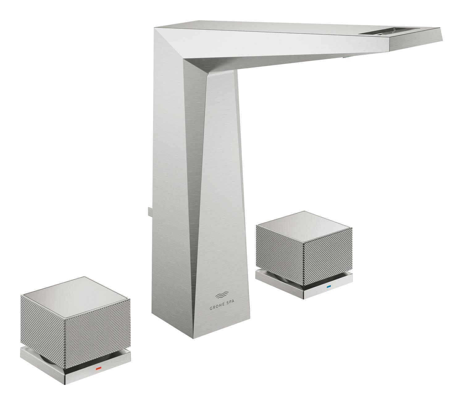 Grohe SPA Baterie lavoar grohe allure brilliant, l, 221 mm, ventil, mat, otel satinat, 20670dc0