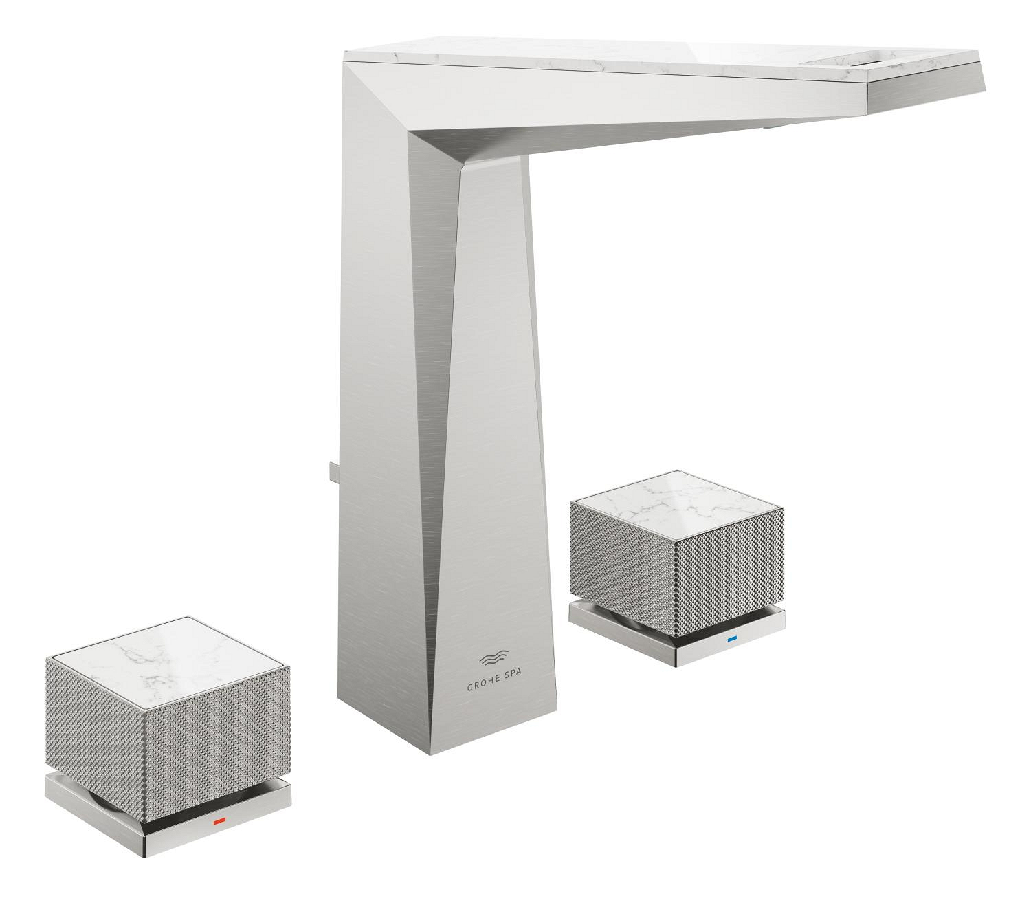Grohe SPA Baterie lavoar grohe allure brilliant, l, 221 mm, ventil, quartz, mat, otel satinat, 20671dc0