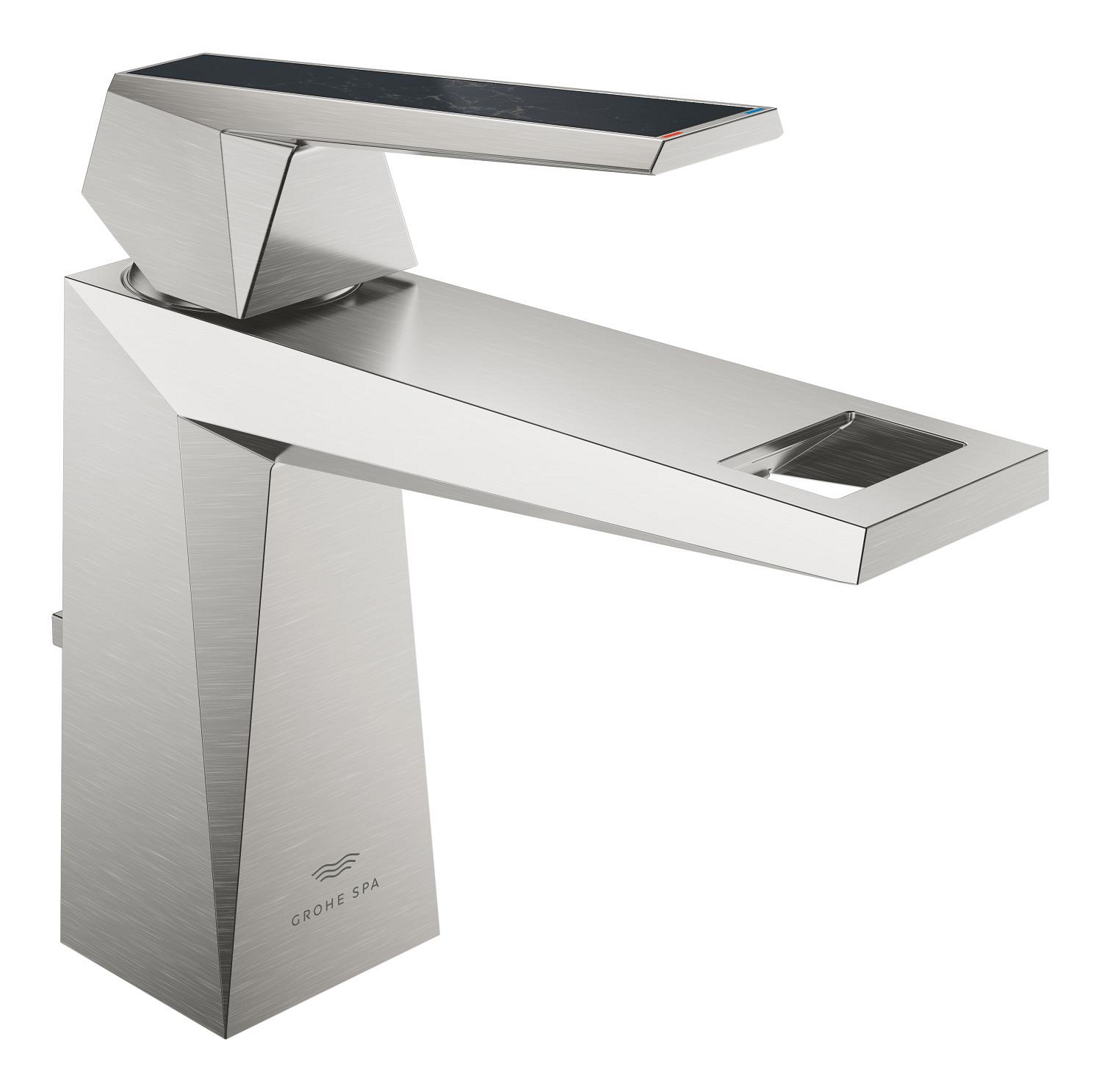 Grohe SPA Baterie lavoar grohe allure brilliant, m, 164 mm, ventil, ornament quartz, mat, otel satinat, 24399dc0