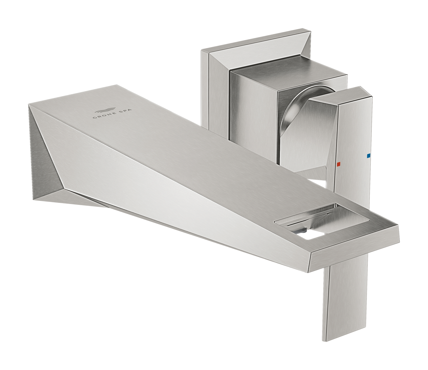 Grohe SPA Baterie lavoar grohe allure brilliant, pe perete, 161 mm, necesita valva, mat, otel satinat, 29402dc0