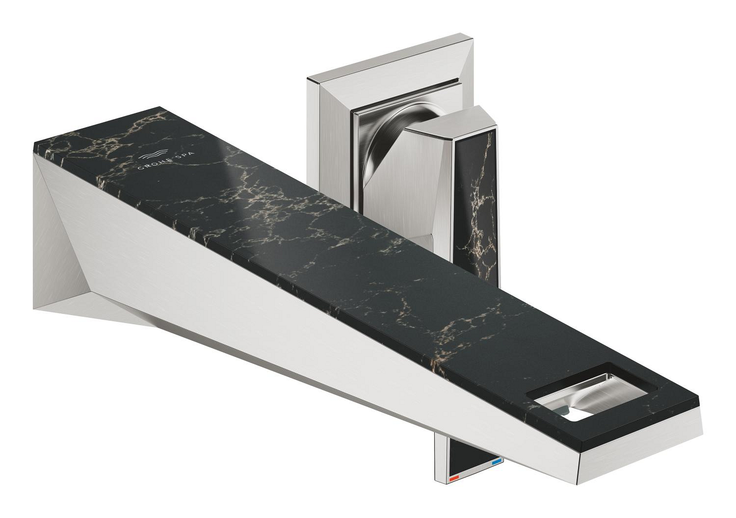 Grohe SPA Baterie lavoar grohe allure brilliant, pe perete, 210 mm, necesita valva, quartz, mat, otel satinat, 29521dc0