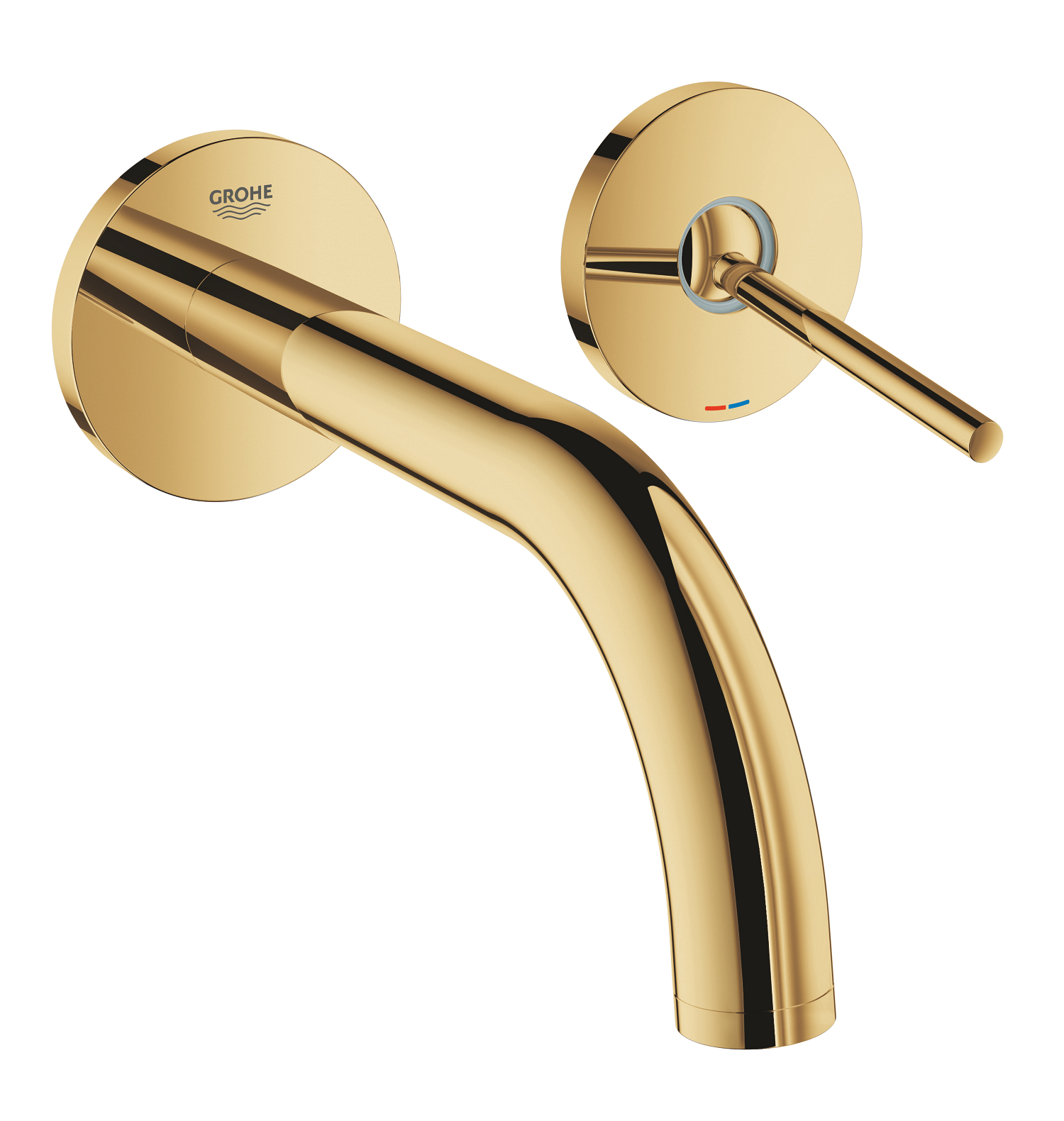 Grohe Baterie lavoar grohe atrio, pe perete, 185 mm, necesita valva, lucios, auriu, 19287gl3