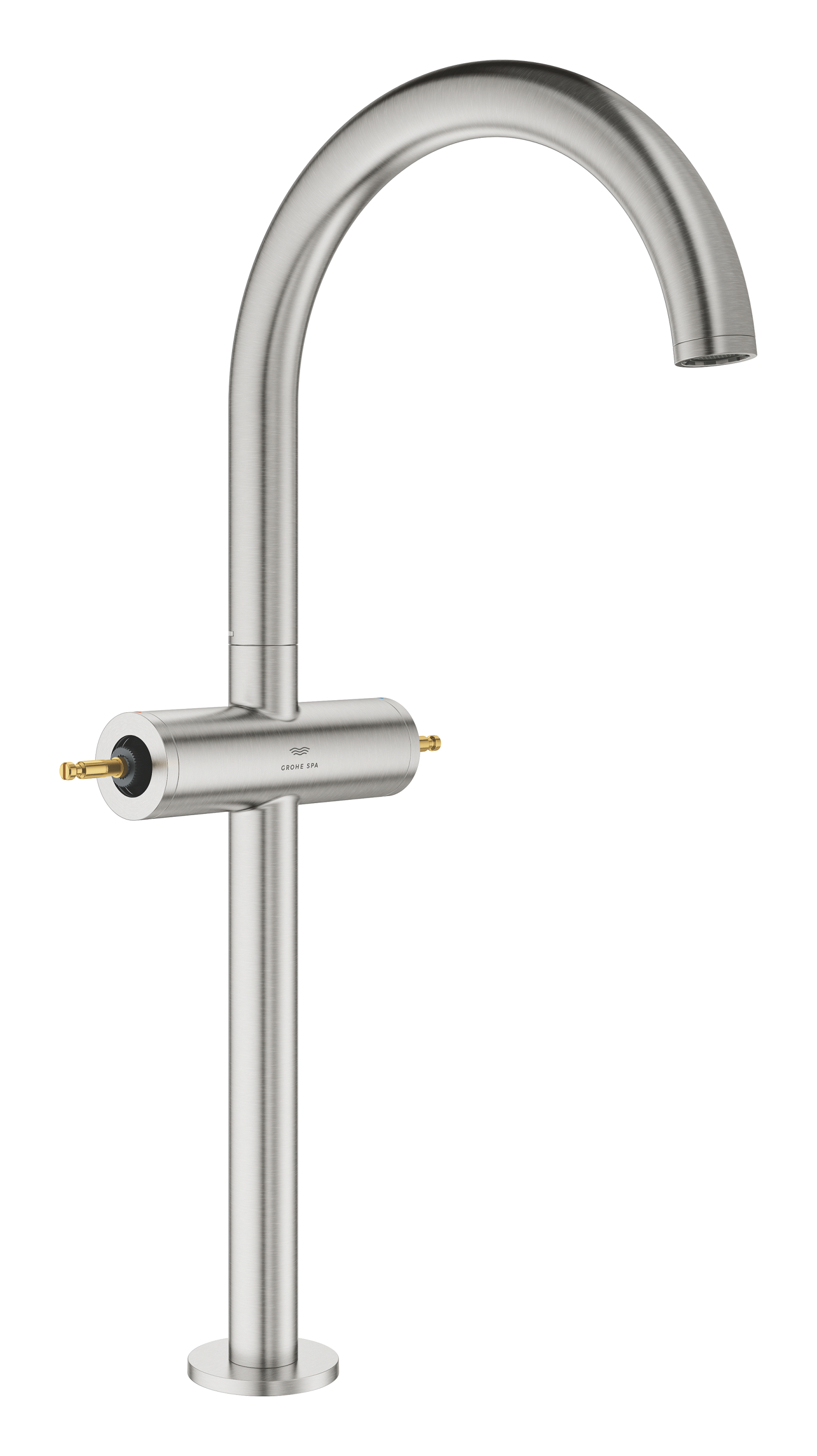 Grohe SPA Baterie lavoar grohe atrio private collection, xl, 420 mm, necesita maner, ventil, mat, otel satinat, 21140dc0