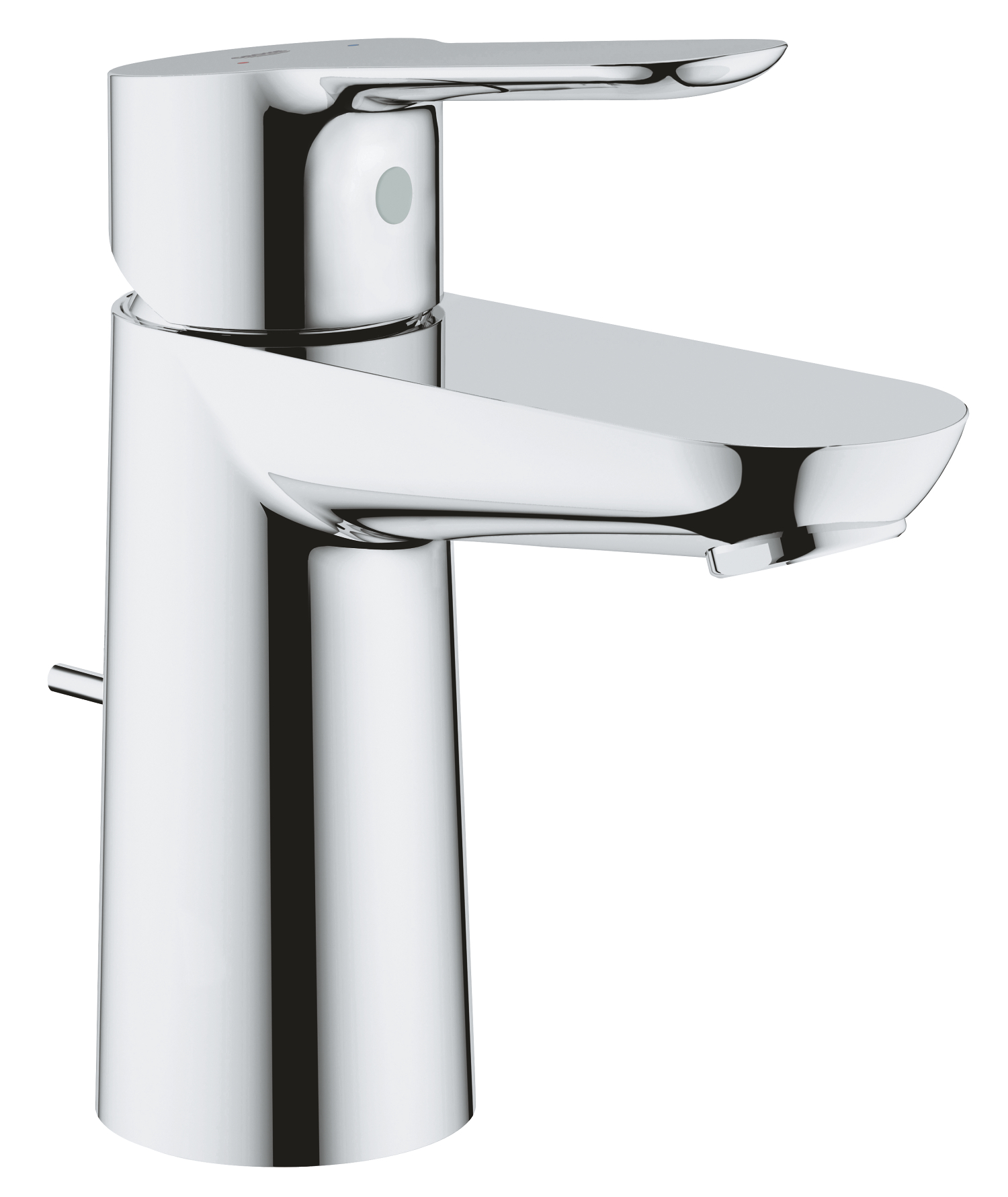 Grohe Baterie lavoar grohe bauedge 23328000, marimea s, monocomanda, 3/8'', cartus ceramic, evacuare cu tija, crom
