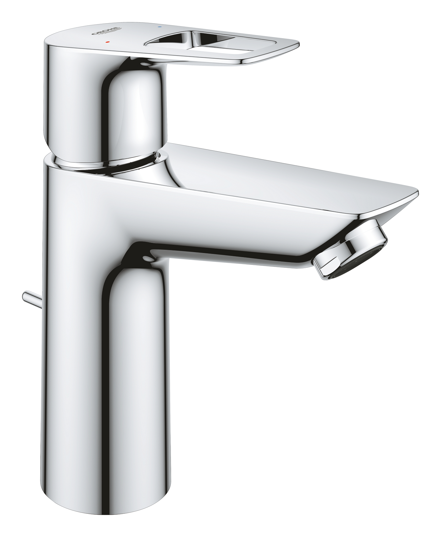 Grohe Baterie lavoar grohe bauloop 23885001, 3/8'', m, 164 mm, eco, ventil, crom