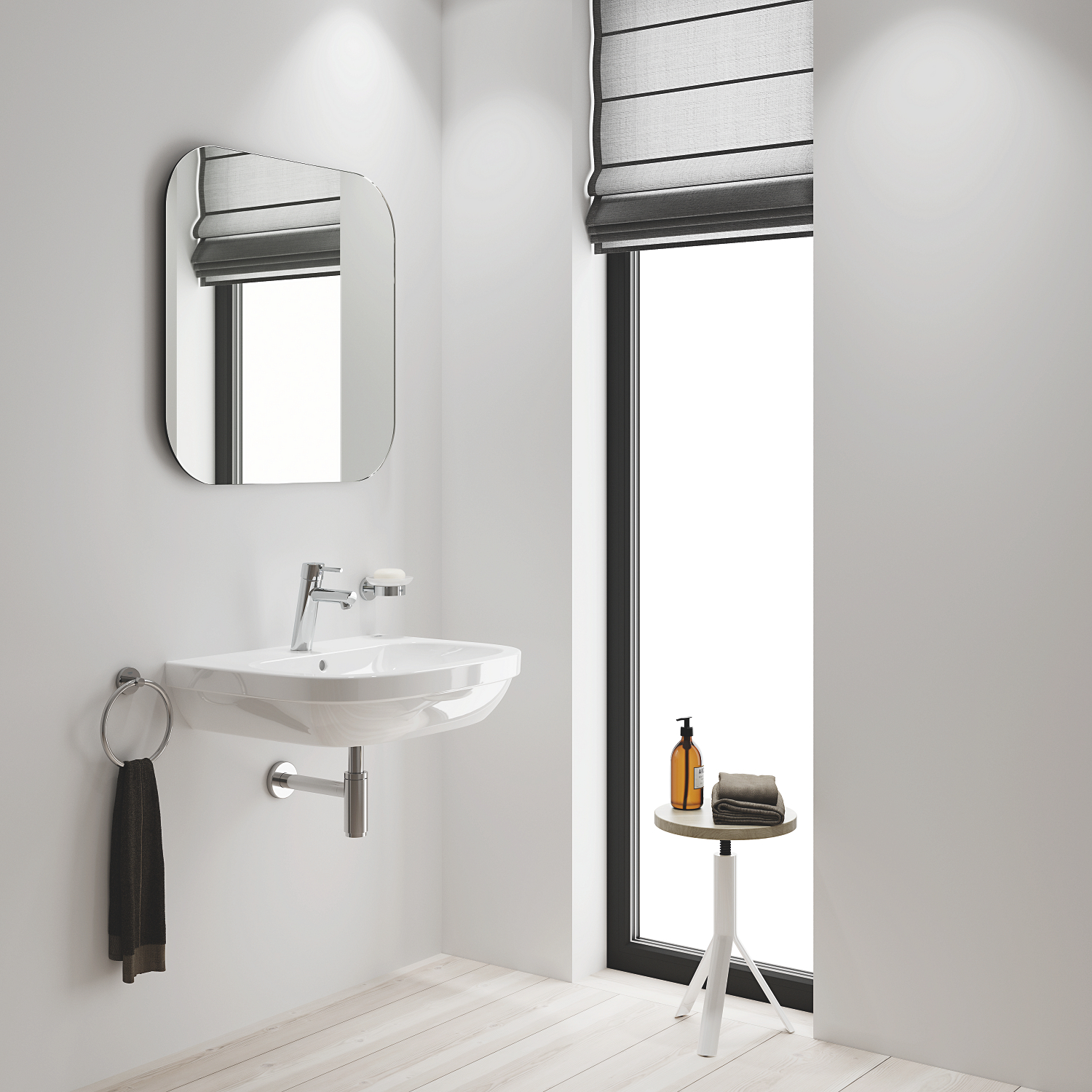 Baterie lavoar Grohe 23451001, 28 mm, 5.7 l/min, 0.3 bar, 35 mm, 190 mm, 133 mm, 485 mm, 1 orificii instalare, Crom
