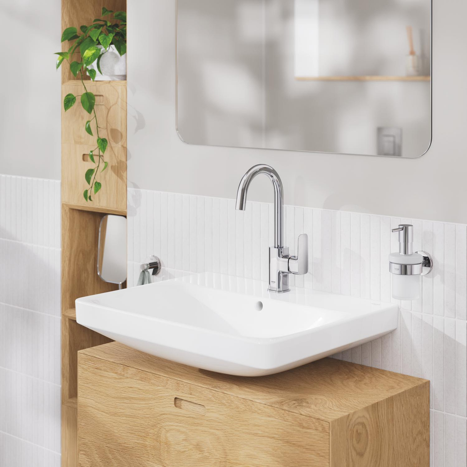 Baterie lavoar Grohe 1017710000, 28 mm, 5 l/min, 0.6 bar, 35 mm, 311 mm, 140 mm, 395 mm, 1 orificii instalare, Crom