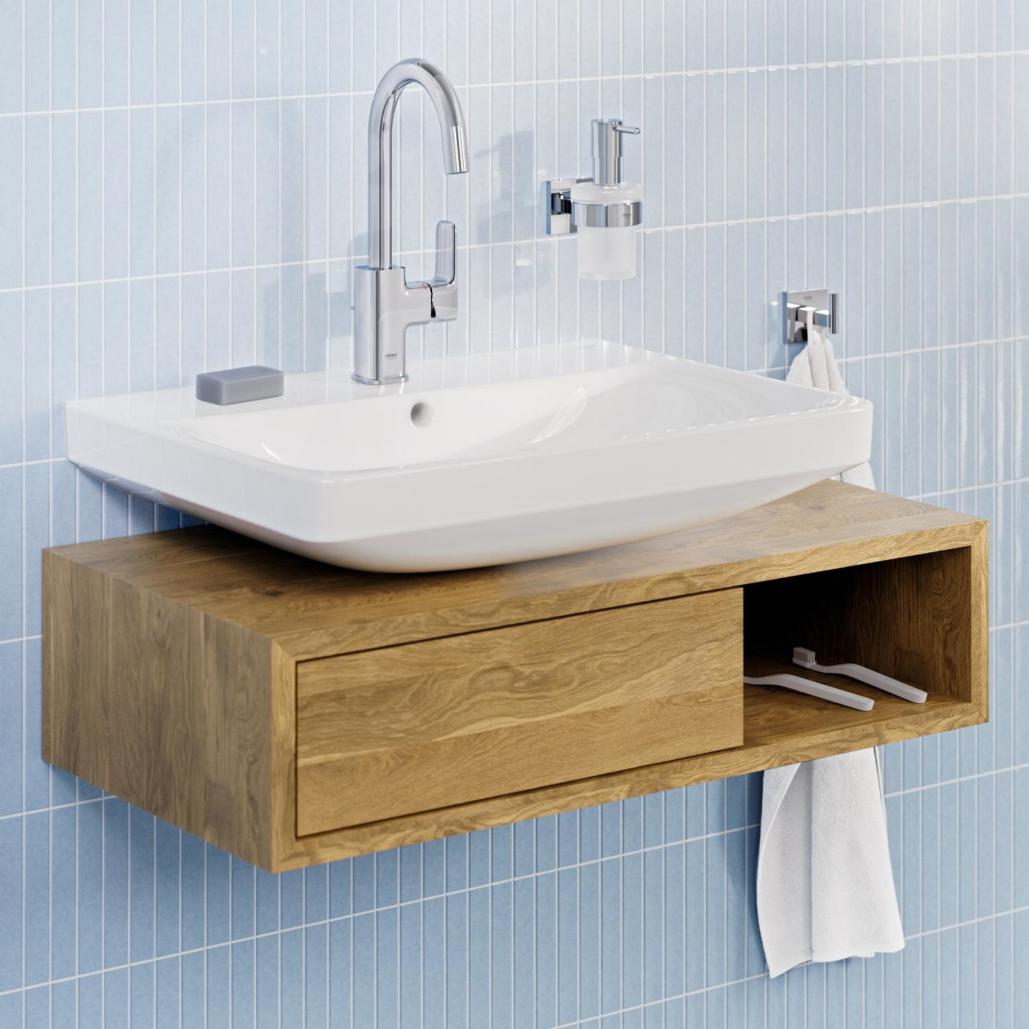 Baterie lavoar Grohe 1018710000, Dice, tip comanda monocomanda, marime