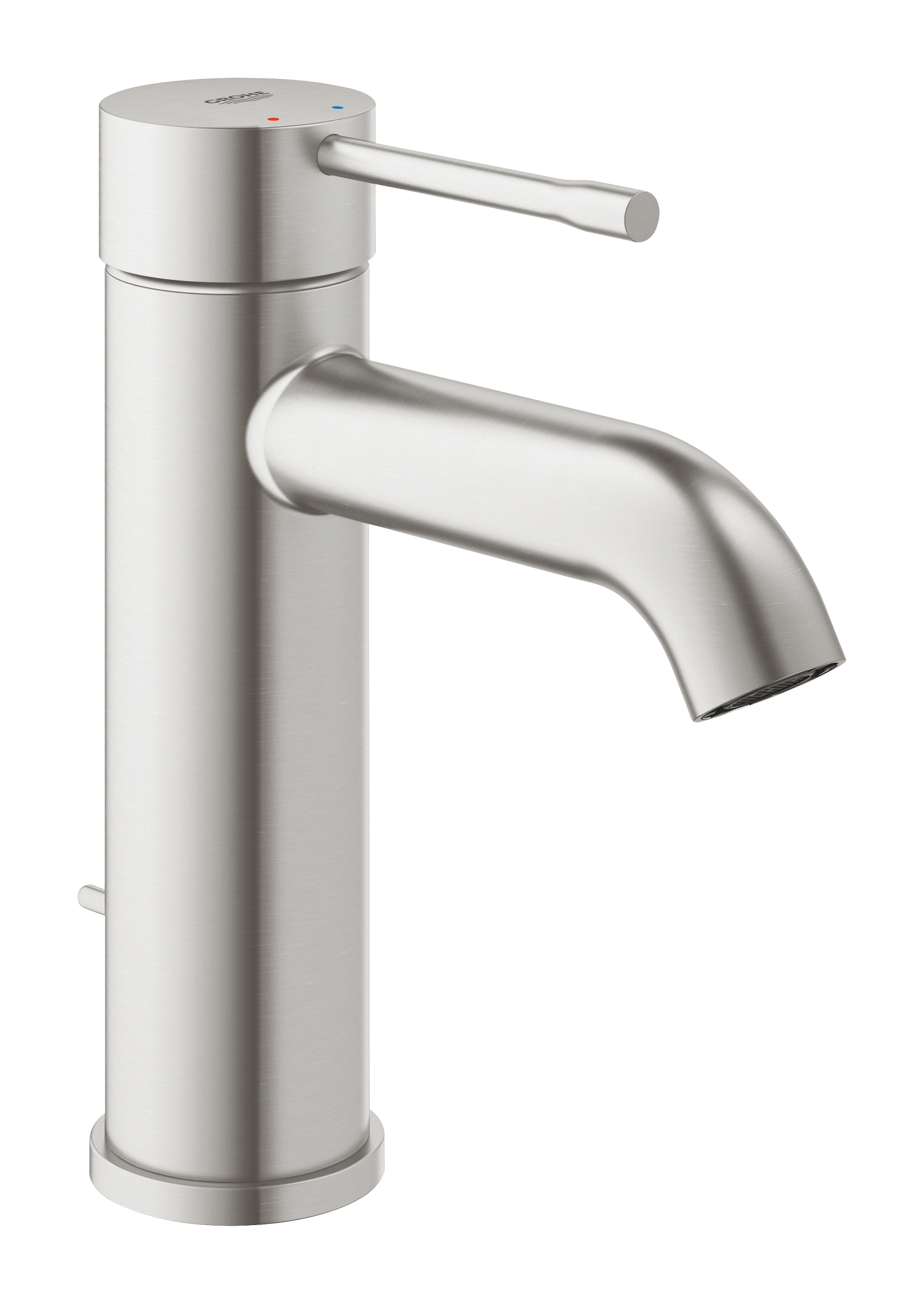 Grohe Baterie lavoar grohe essence, 3/8'', m, 174 mm, ventil, mat, otel satinat, 23589dc1