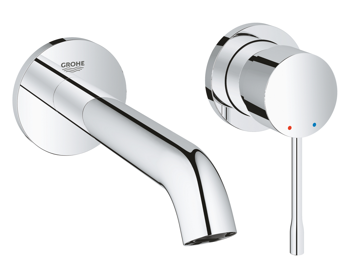 Grohe Baterie lavoar grohe essence 29192001, 1/2'', pe perete, l 183 mm, necesita valva, crom
