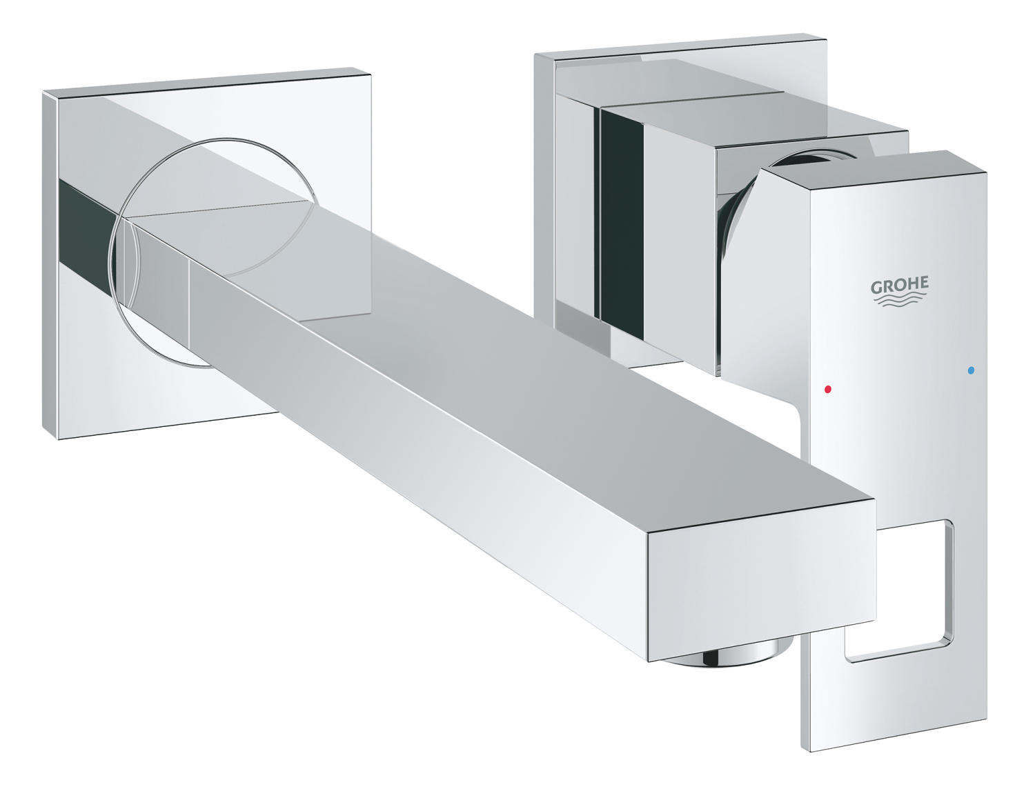 Grohe Baterie lavoar grohe eurocube, pe perete, 230 mm, necesita valva, crom, 23447000