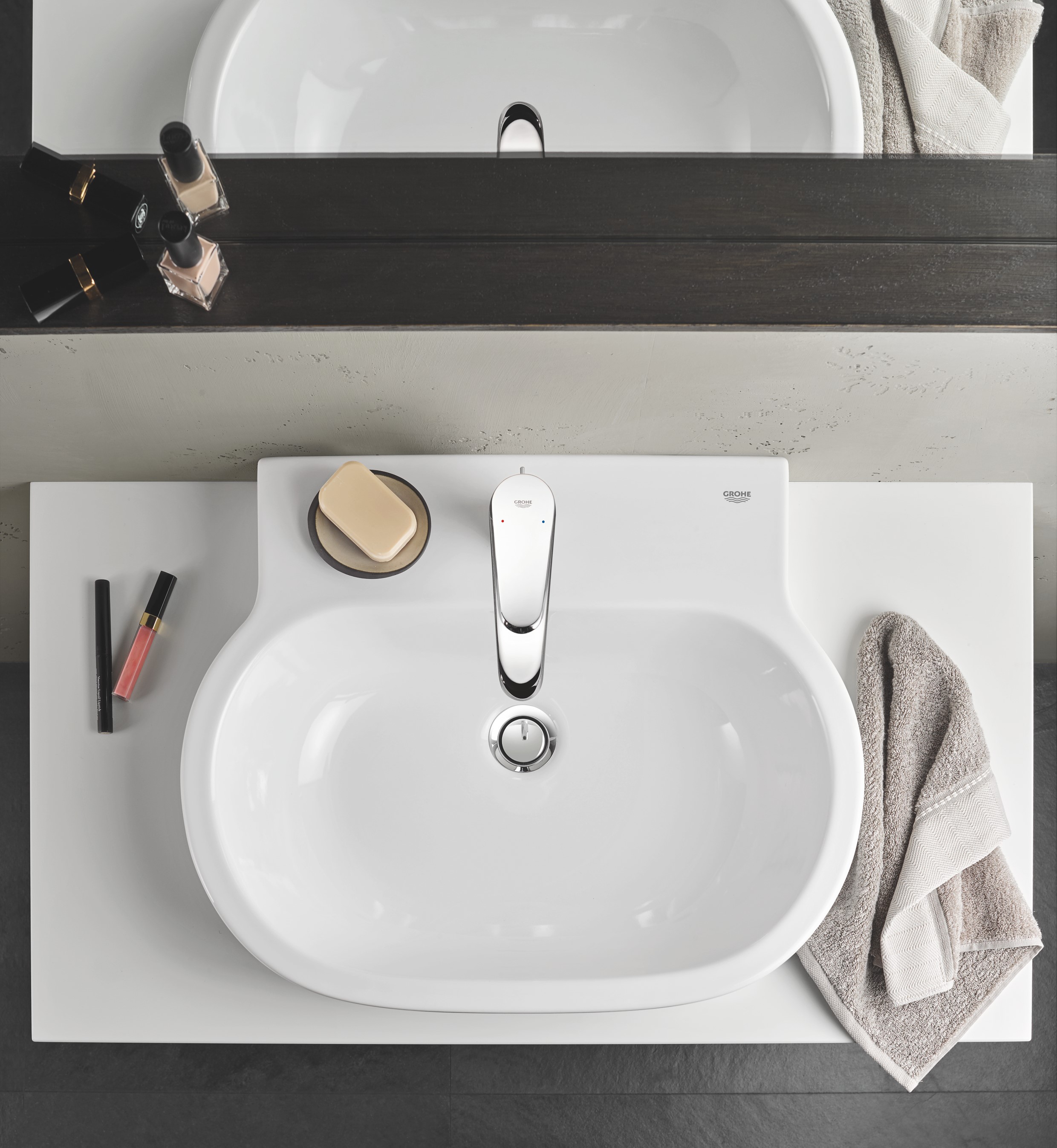 Baterie lavoar Grohe 23448002, 35 mm, 1 bar, 184 mm, 142 mm, 505 mm, 1 orificii instalare, 3/8 dimensiune racord, Crom