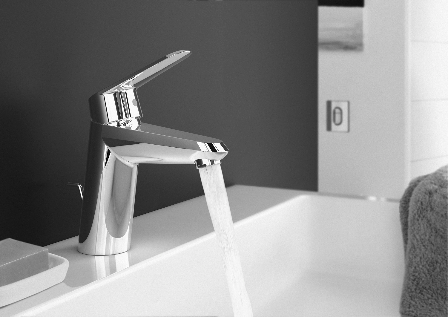 Baterie lavoar Grohe 33190002, 1 bar, 35 mm, 160 mm, 116 mm, 350 mm, 1 orificii instalare, 3/8 dimensiune racord, Crom