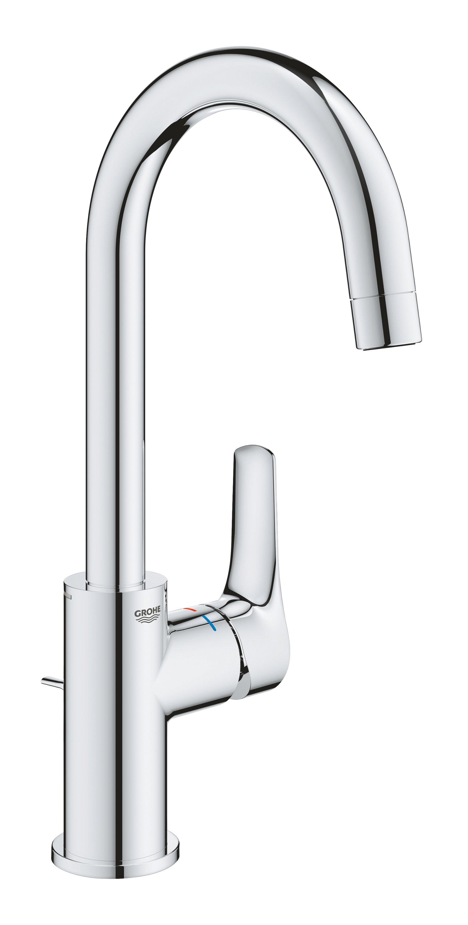 Grohe Baterie lavoar grohe eurosmart 23537003, 3/8'', marimea l, pivotanta, monocomanda, cartus ceramic, ventil cu tija, crom