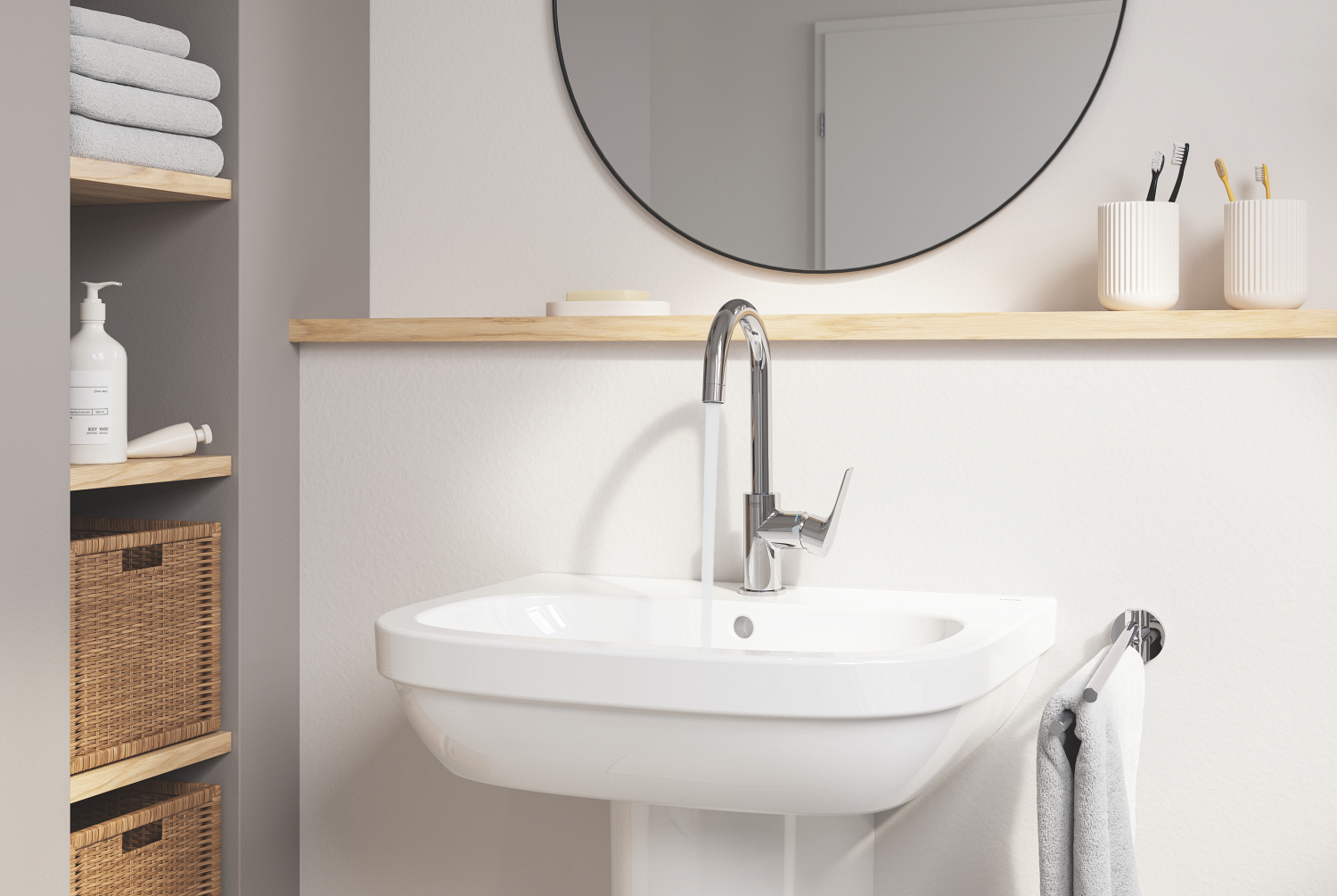 Baterie lavoar Grohe 23537003, 1 bar, 35 mm, 311 mm, 140 mm, 385 mm, 1 orificii instalare, 3/8 dimensiune racord, Crom