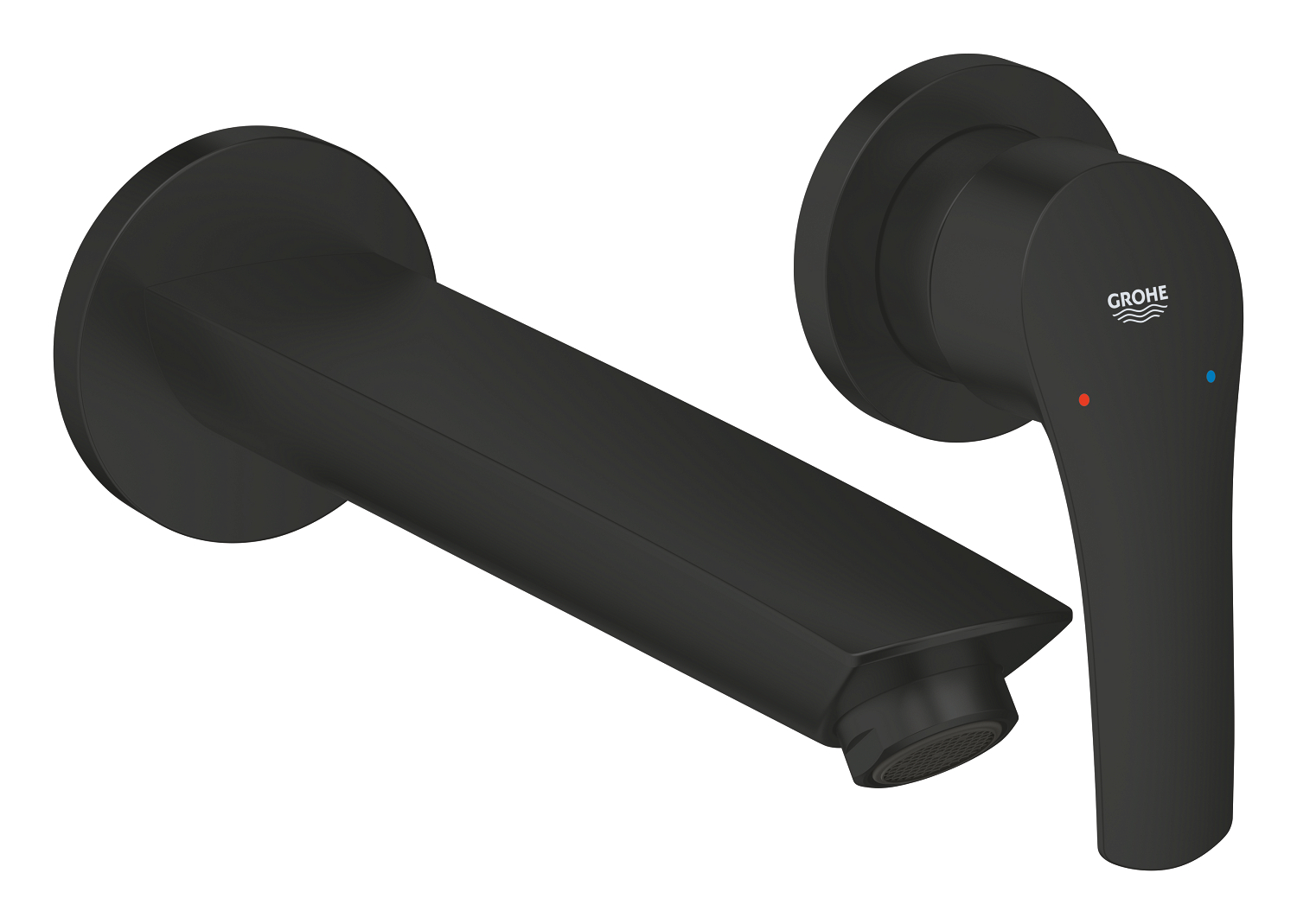 Grohe Baterie lavoar grohe eurosmart, pe perete, 211 mm, necesita valva, mat, negru, 293382433
