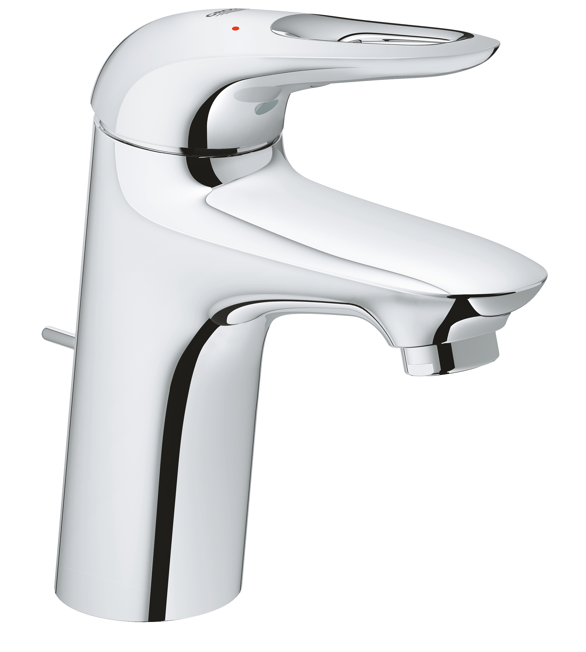 Grohe Baterie lavoar grohe eurostyle 33558003, marimea s, monocomanda, 3/8'', cartus ceramic, evacuare cu tija, crom