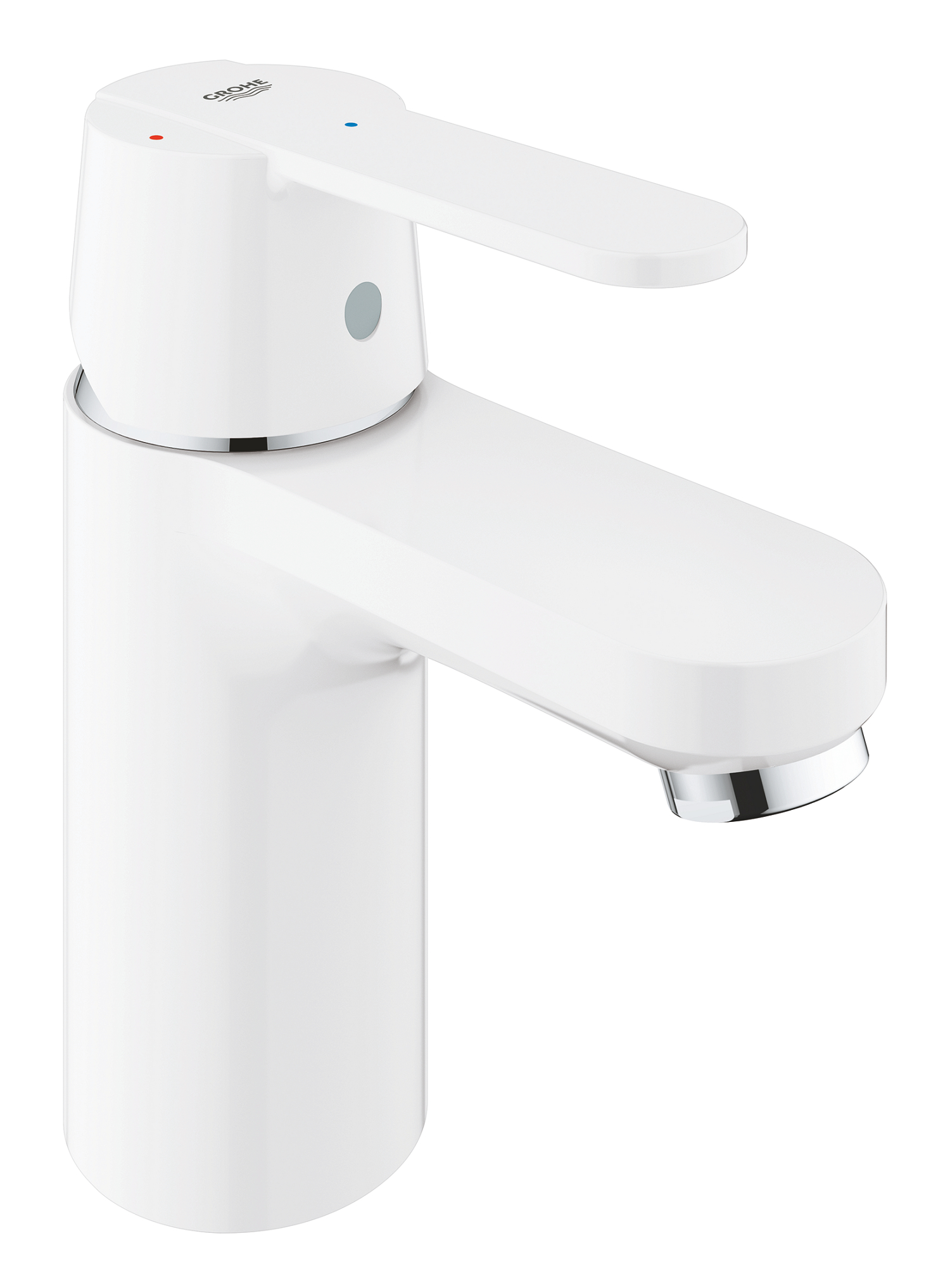Grohe Baterie lavoar grohe get 23586ls0, 3/8'', m, 140 mm, ventil, lucios, alb