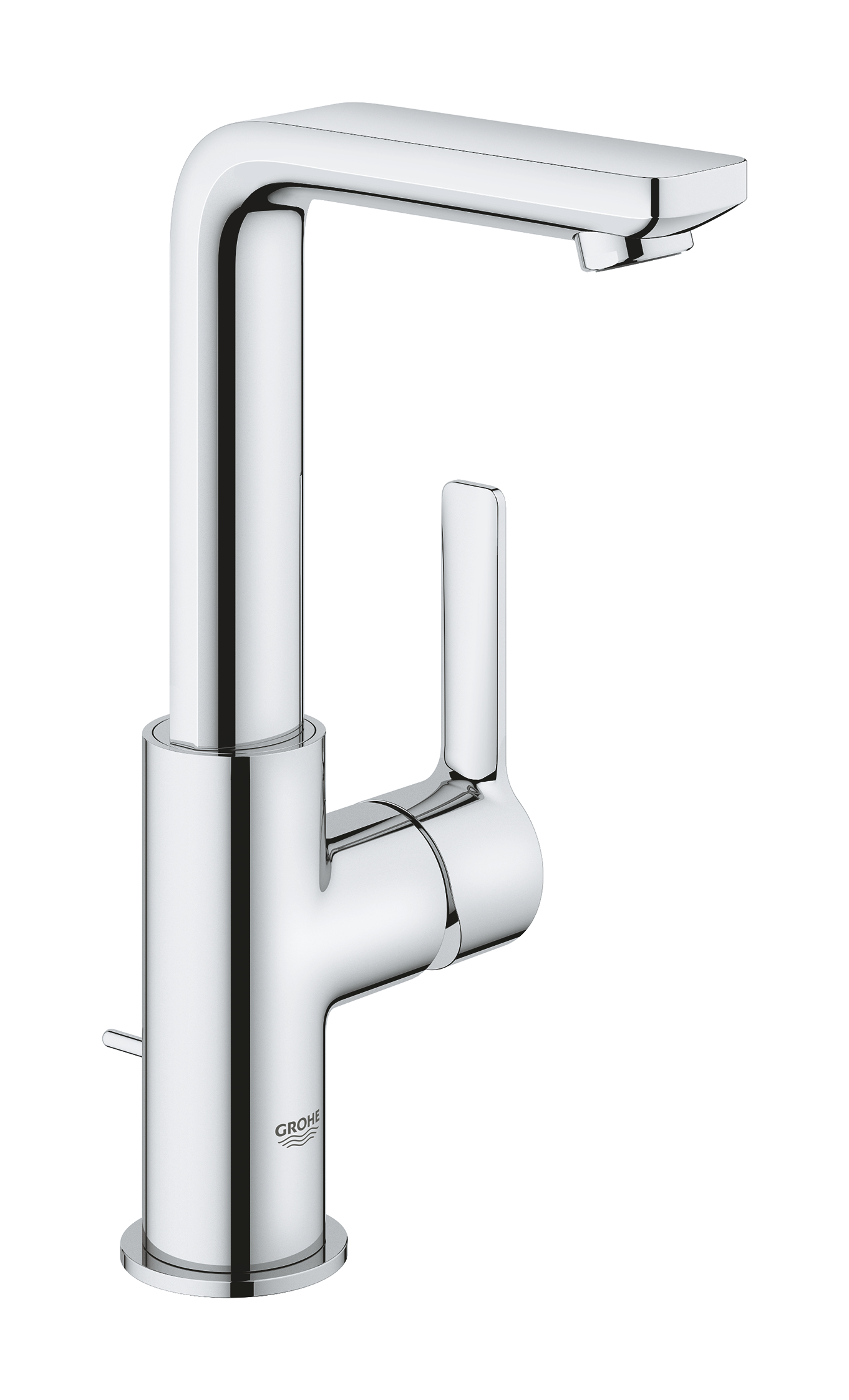 Grohe Baterie lavoar grohe lineare 23296001, marimea l, monocomanda, 3/8'', pivotanta, cartus ceramic, evacuare cu tija, crom