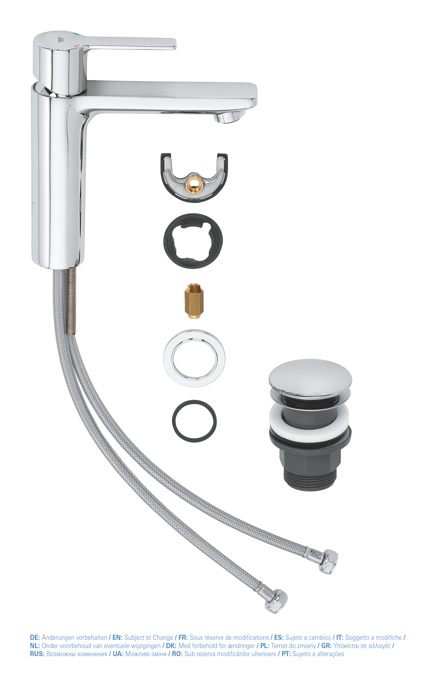 Baterie lavoar Grohe Lineare 23106001, 3/8'', M, 180 mm, …