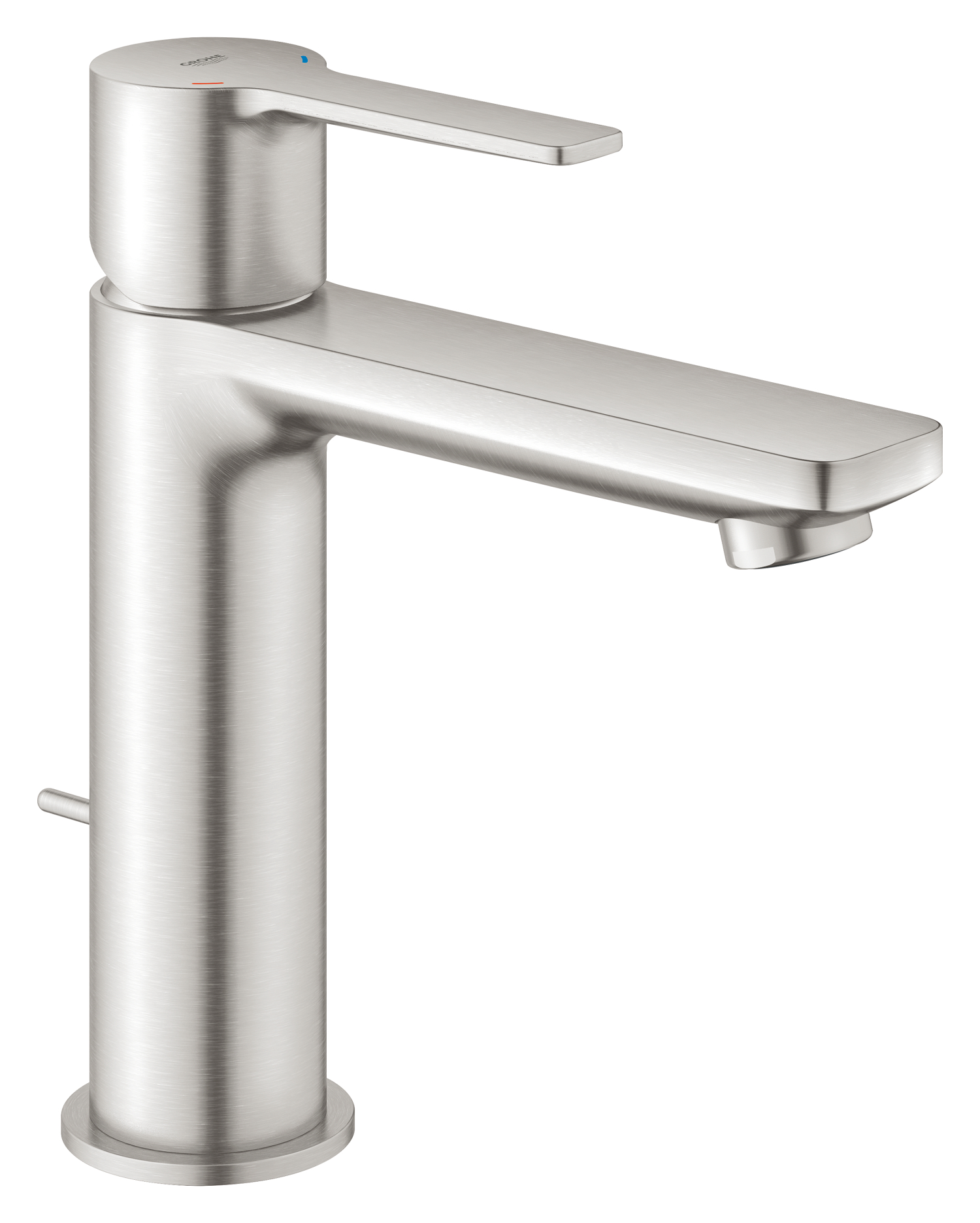 Grohe Baterie lavoar grohe lineare, m, 180 mm, ventil, mat, otel satinat, 32114dc1
