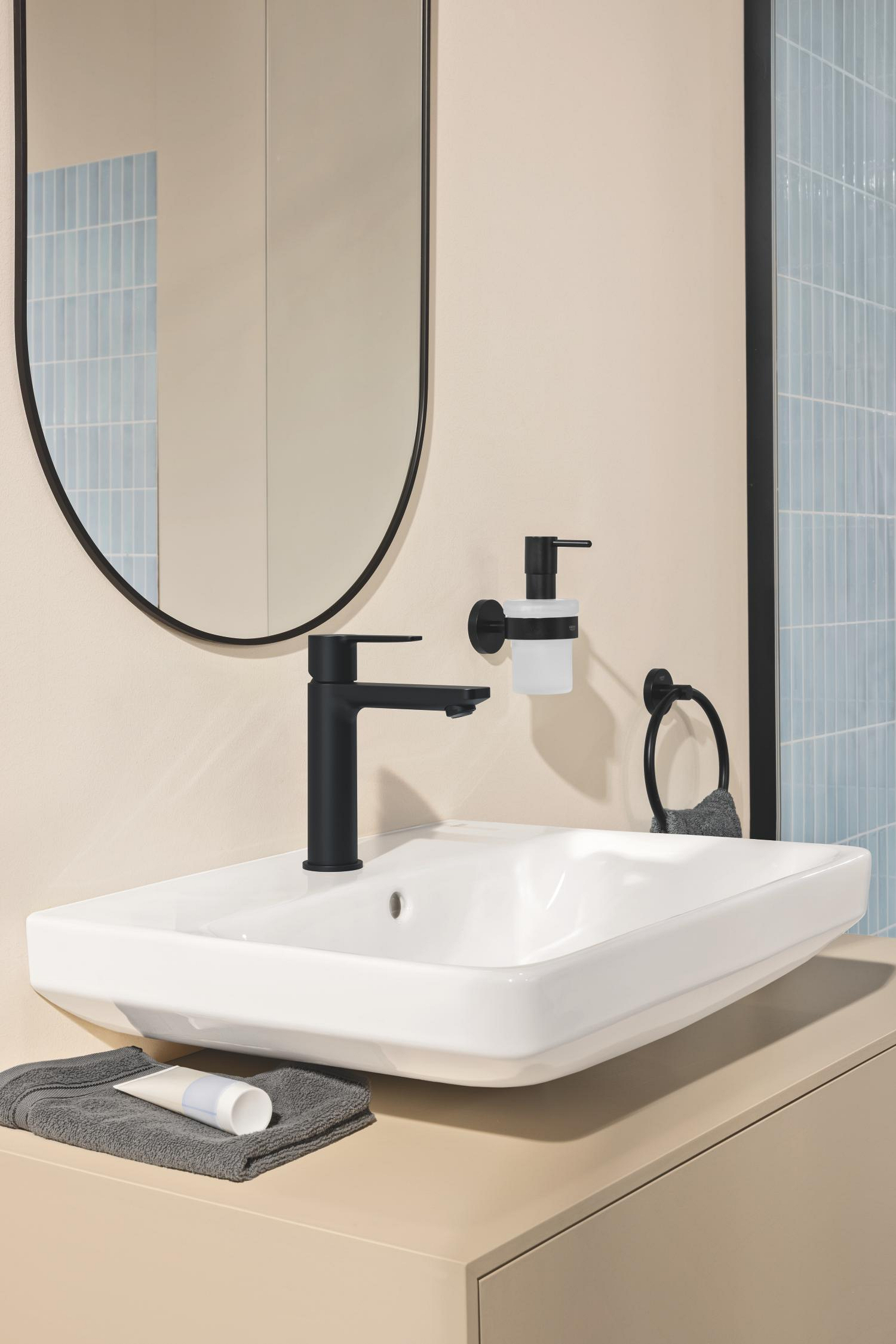 Baterie lavoar Grohe 231062431, Lineare, tip comanda monocomanda, mari