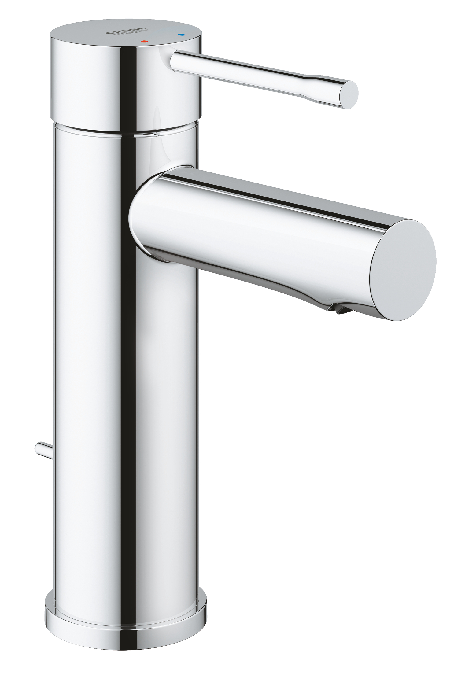 Grohe Baterie lavoar grohe essence 32898001, marimea s, monocomanda, 3/8'', cartus ceramic, evacuare cu tija, crom