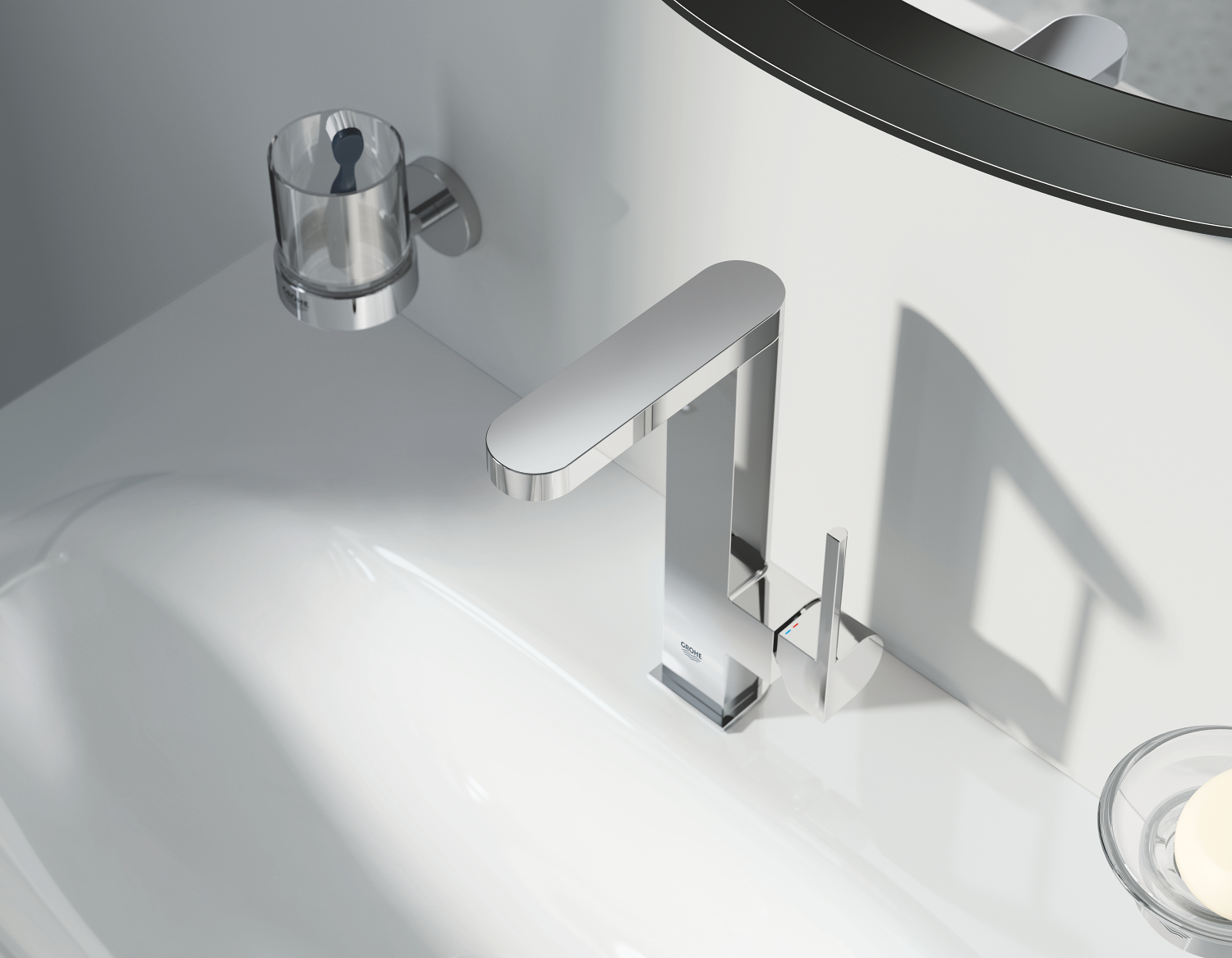 Baterie lavoar Grohe 23844003, 1 bar, 35 mm, 253 mm, 151 mm, 490 mm, 1 orificii instalare, 3/8 dimensiune racord, Crom
