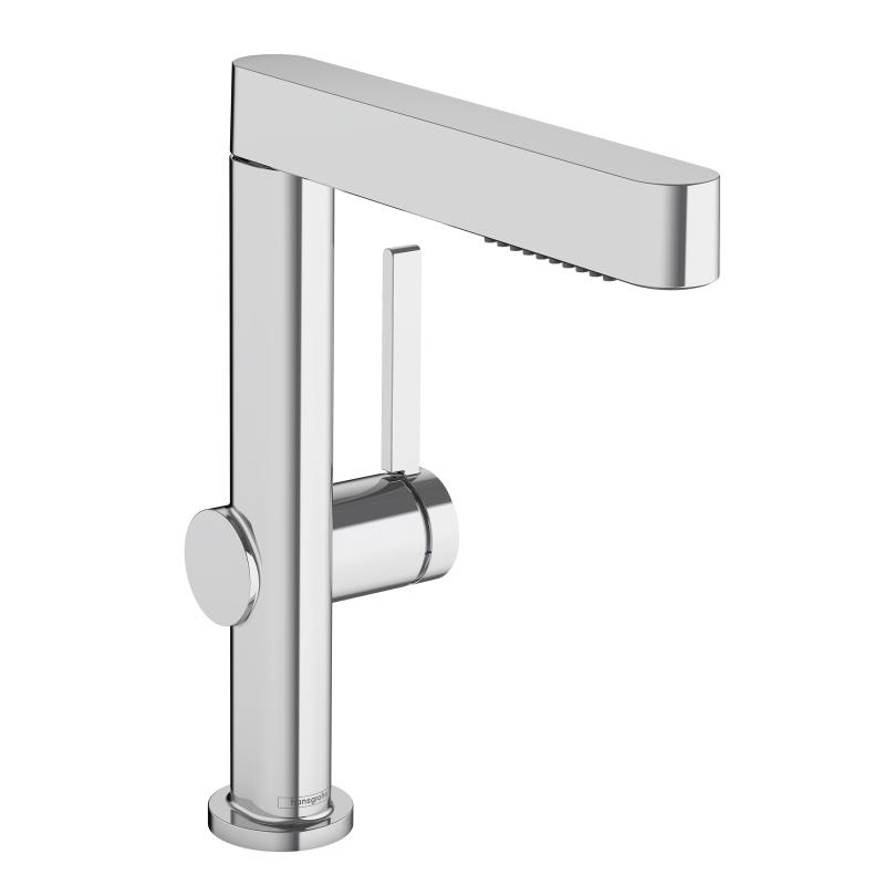 Hansgrohe Baterie lavoar hansgrohe finoris 76063000, 3/8'', l, 241 mm, dus, ventil, crom