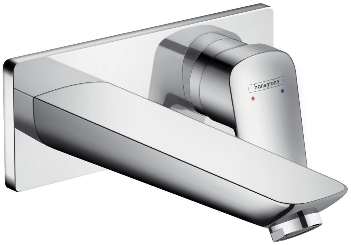 Hansgrohe Baterie lavoar hansgrohe logis 71220000, montare pe perete, monocomanda, 195 mm, necesita set fixare, crom