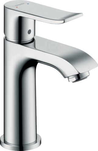 Hansgrohe Baterie lavoar hansgrohe metris 100 31088000, 3/8'', monocomanda, marimea m, cartus ceramic, limitator, evacuare crom