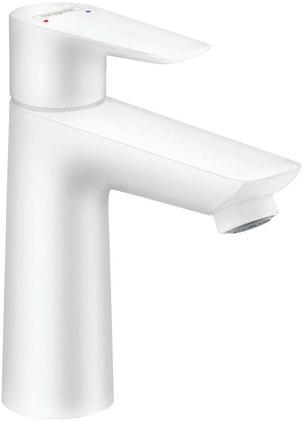Hansgrohe Baterie lavoar hansgrohe talis 100 71712700, 3/8'', marimea m, monocomanda, fara ventil, mat, alb