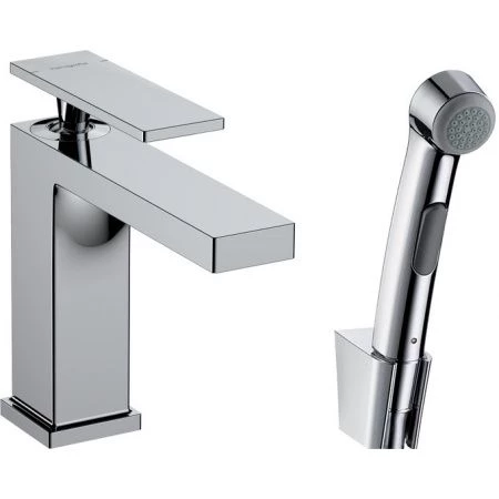Hansgrohe Baterie lavoar hansgrohe tecturis e, m, 162 mm, set dus igienic, ventil, crom, 73210000