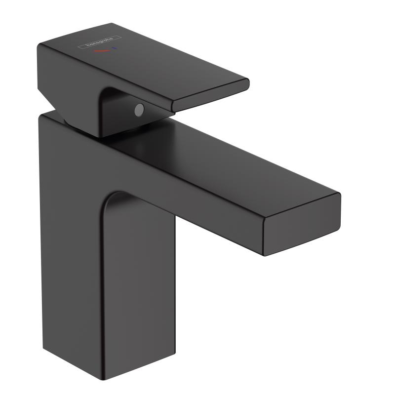 Hansgrohe Baterie lavoar hansgrohe vernis shape 71594670, 3/8'', marimea m, pornire pe rece, ventil cu tija, mat, negru