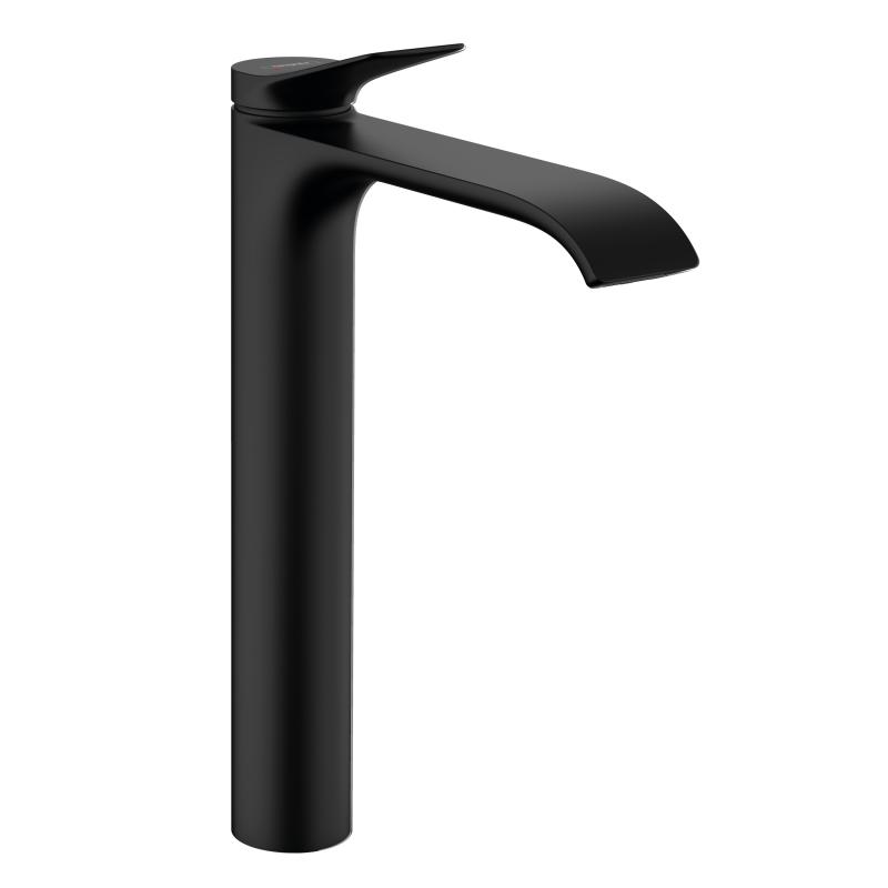 Hansgrohe Baterie lavoar hansgrohe vivenis 250 75040670, 3/8'', marimea xl, monocomanda, ventil cu tija, mat, negru