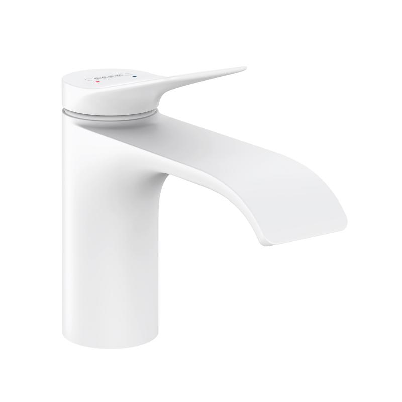Hansgrohe Baterie lavoar hansgrohe vivenis 80 75012700, 3/8'', marimea s, monocomanda, fara ventil, mat, alb