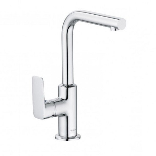 Kludi Baterie lavoar kludi pure & style 400250575, 3/8'', marimea l, monocomanda, pivotanta, ventil cu tija, crom