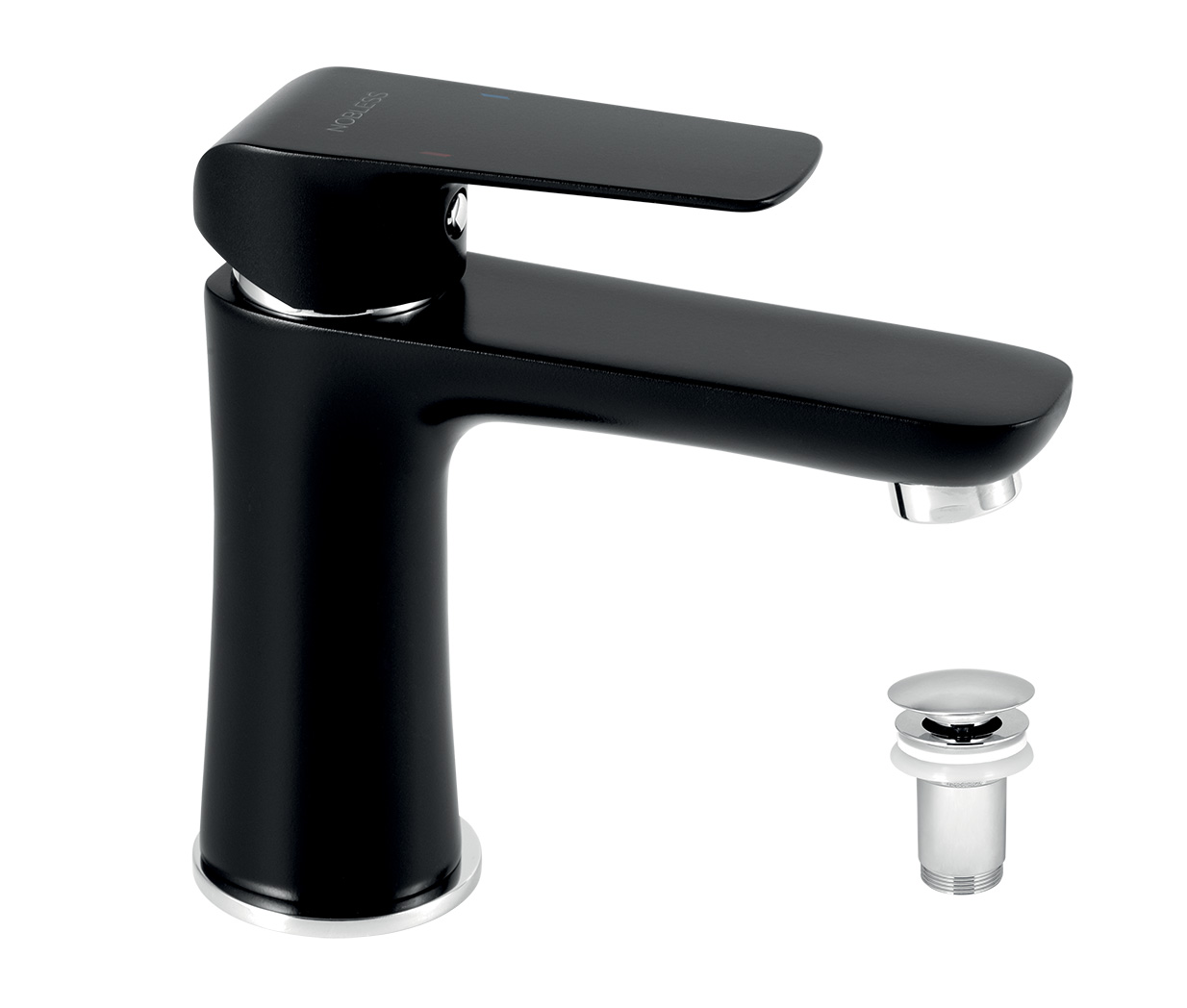Novaservis Baterie lavoar novaservis nobless tina, m, 147 mm, ventil, mat, negru, 38003,5